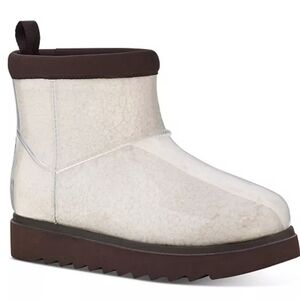Koolaburra Cream and Brown Winter Boots